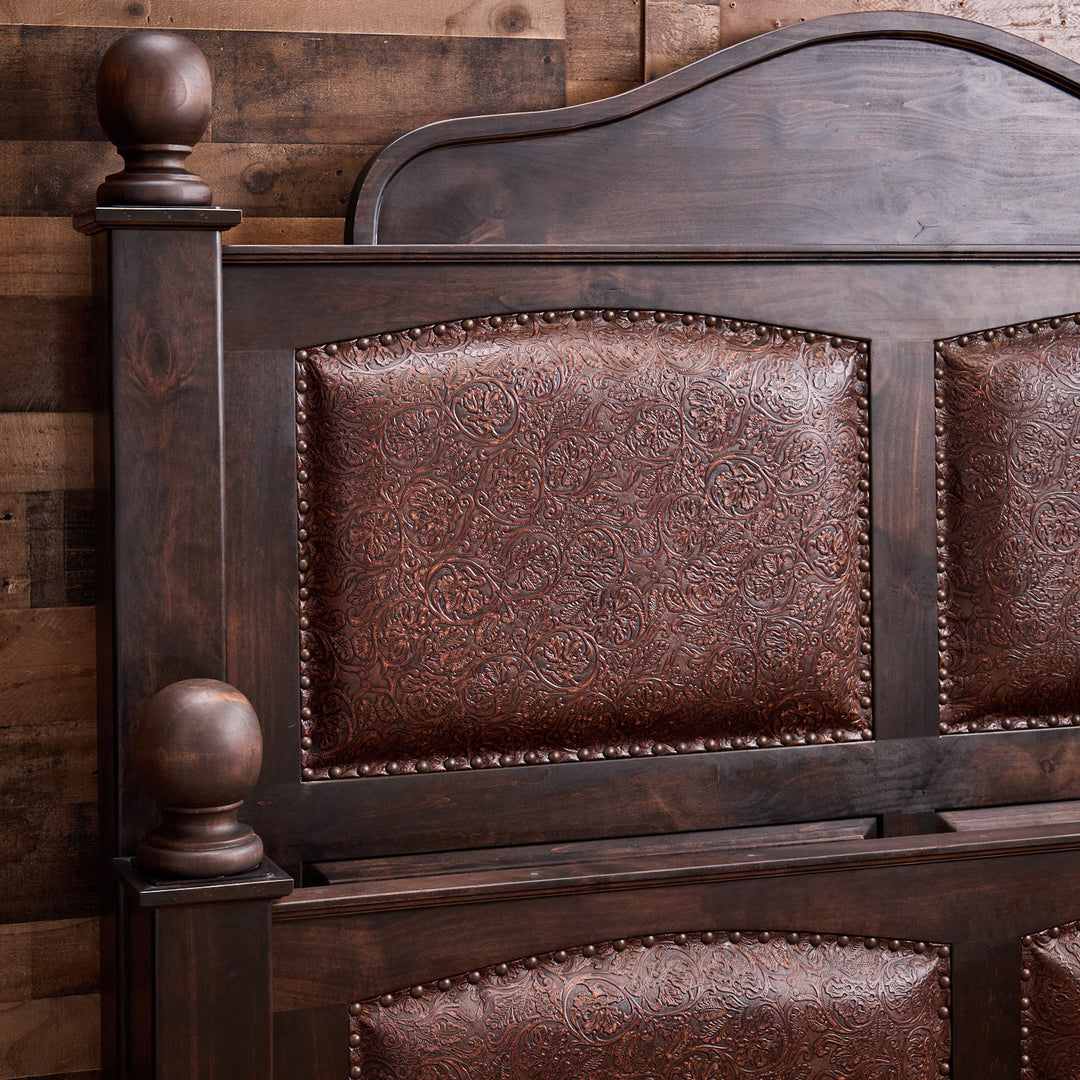 Arden Western Leather Bed