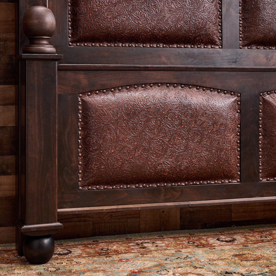 Arden Western Leather Bed