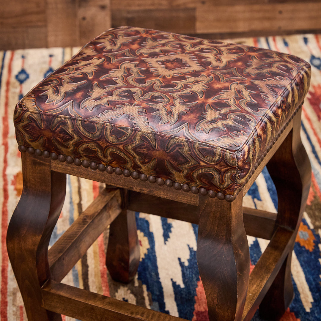 Andres Laredo Leather Bar Stool