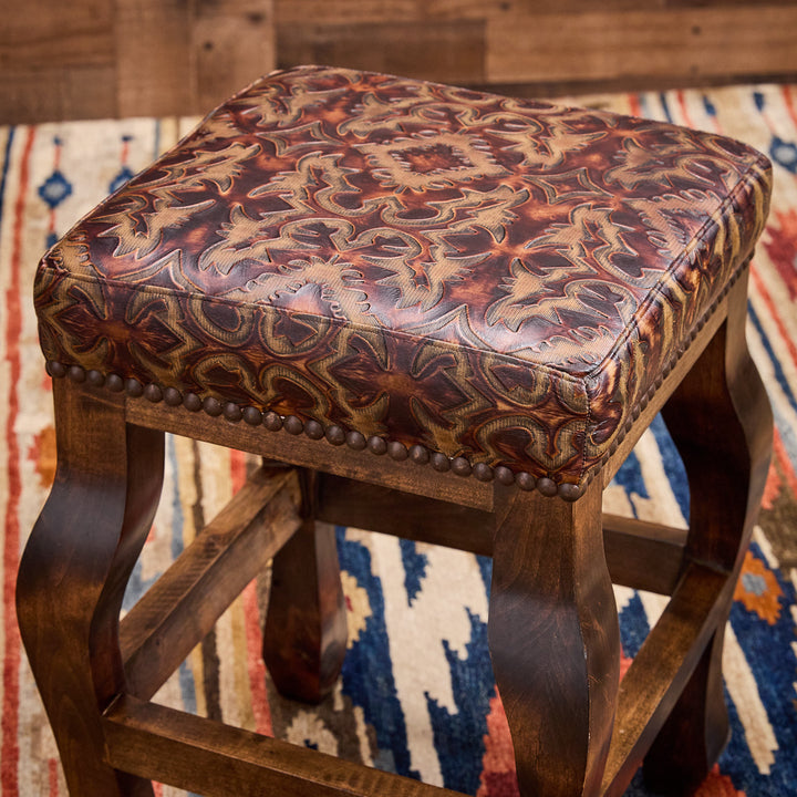 Andres Laredo Leather Bar Stool