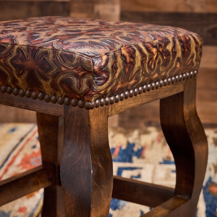 Andres Laredo Leather Bar Stool