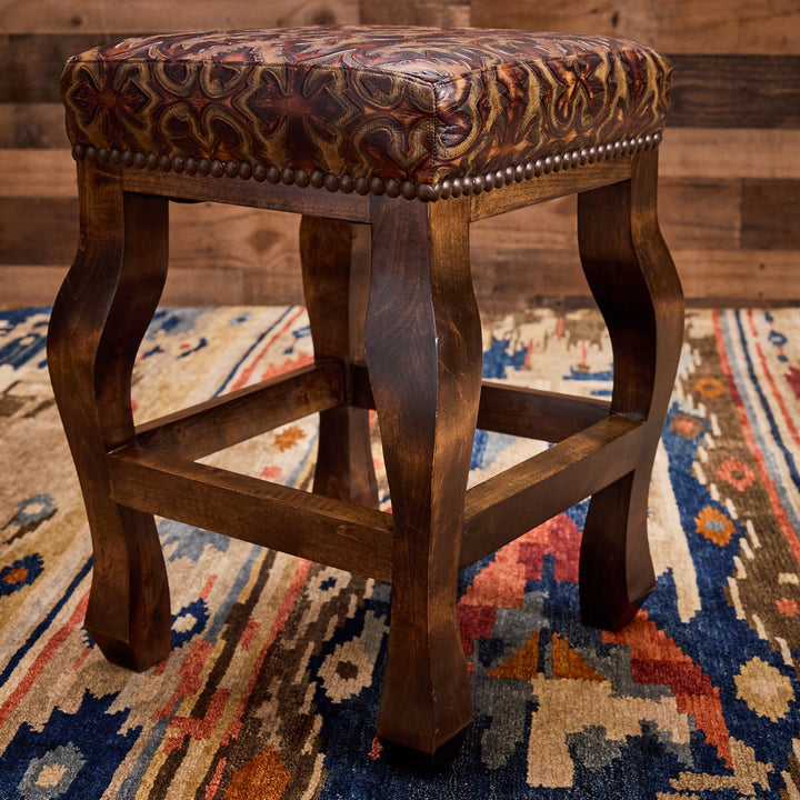 Andres Laredo Leather Bar Stool