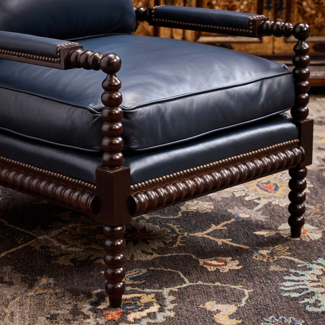 Sophia Leather Spindle Chair