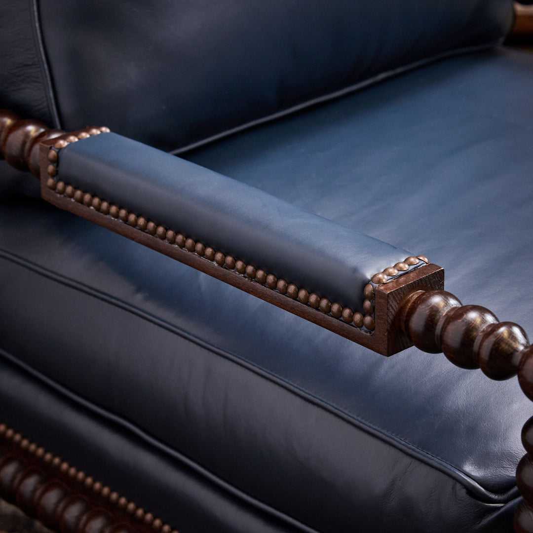 Sophia Leather Spindle Chair