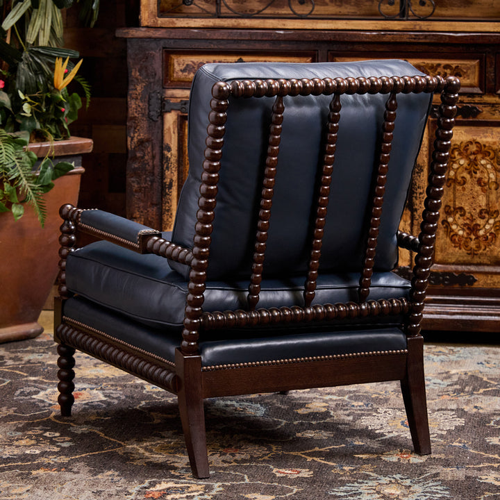 Sophia Leather Spindle Chair