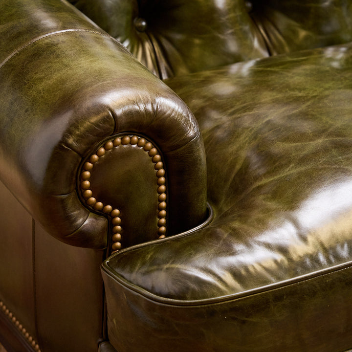 Kensington Tufted Leather Sofa