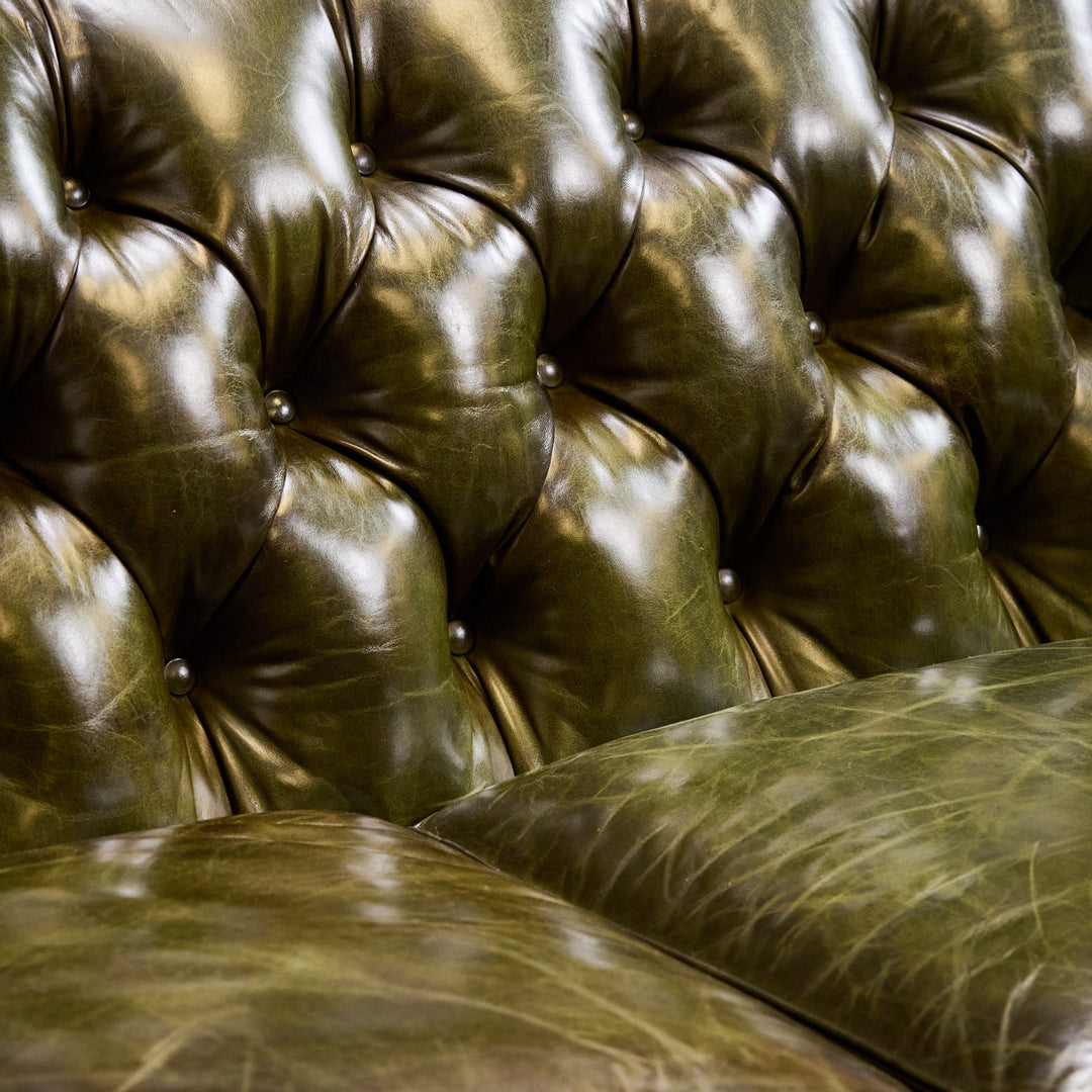 Kensington Tufted Leather Sofa