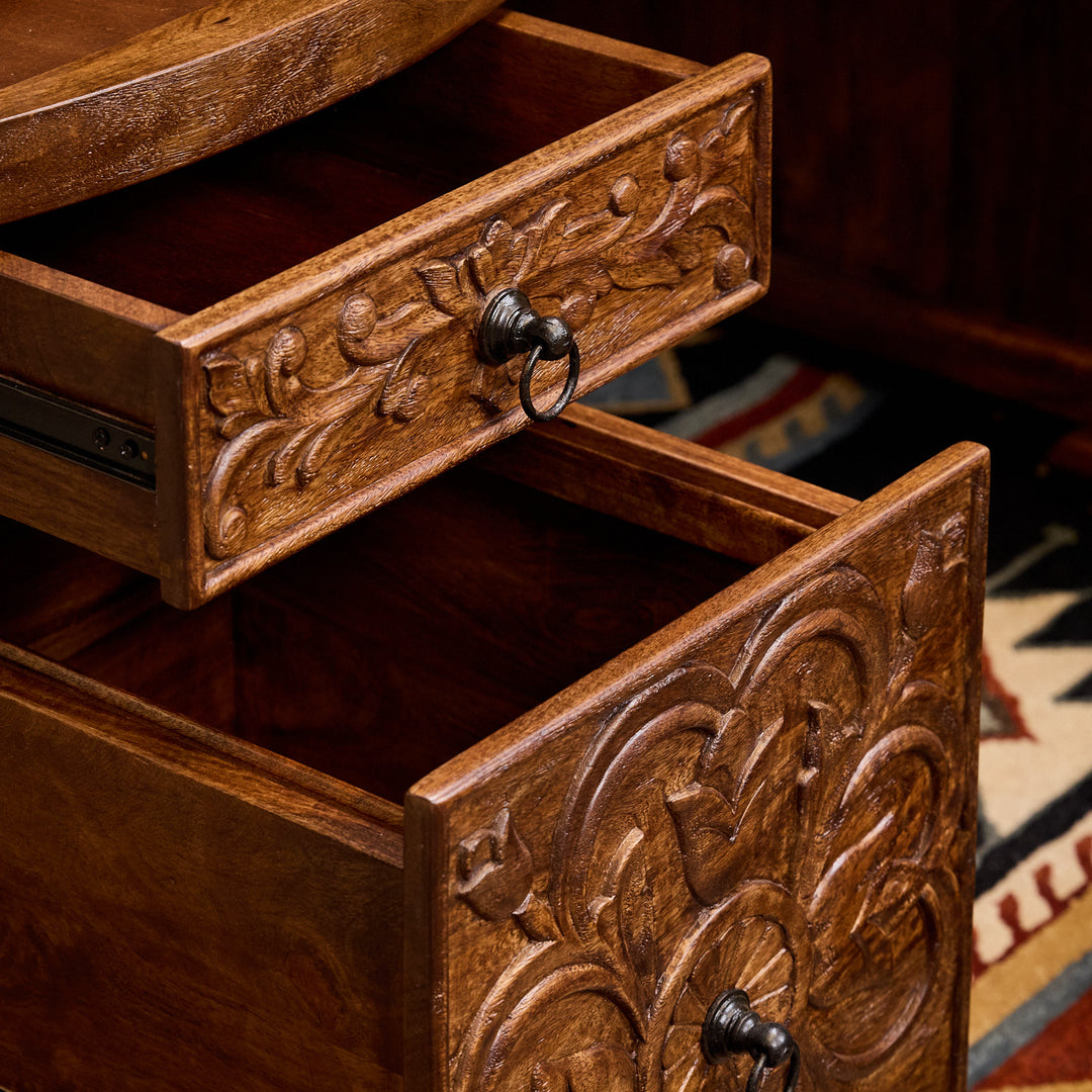 Pagosa Carved Office Desk