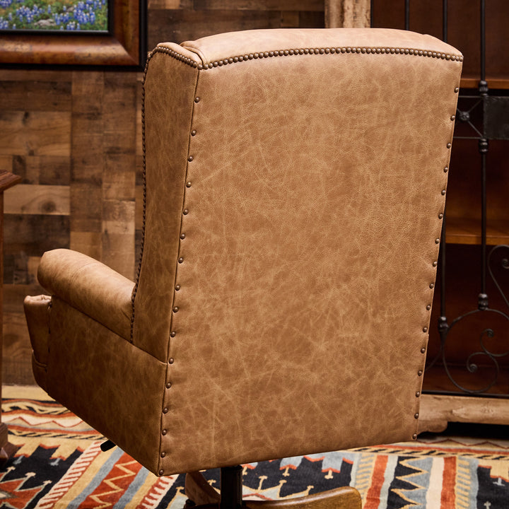 Out West Vanilla Leather Office Chair