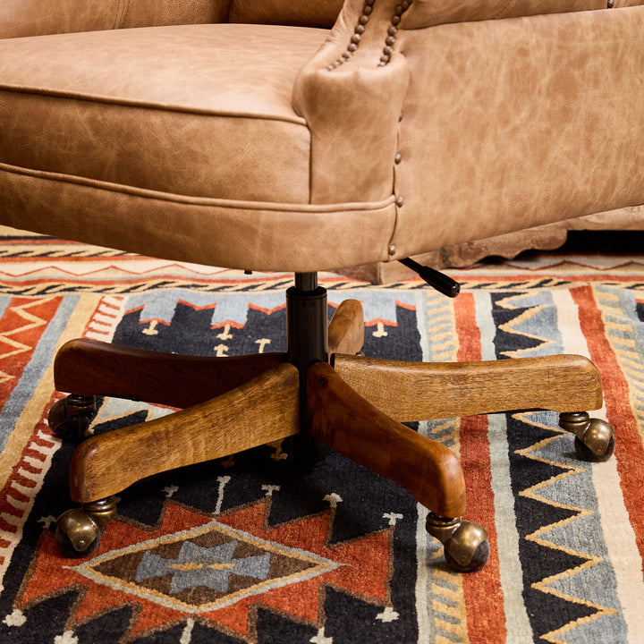 Out West Vanilla Leather Office Chair