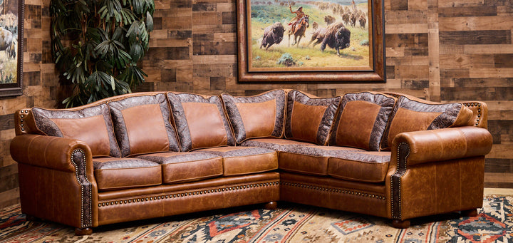 Rustic Truffle Leather Sectional