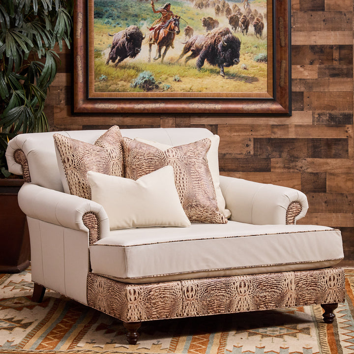 Weston Croc Leather Chaise