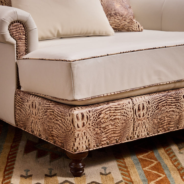 Weston Croc Leather Chaise