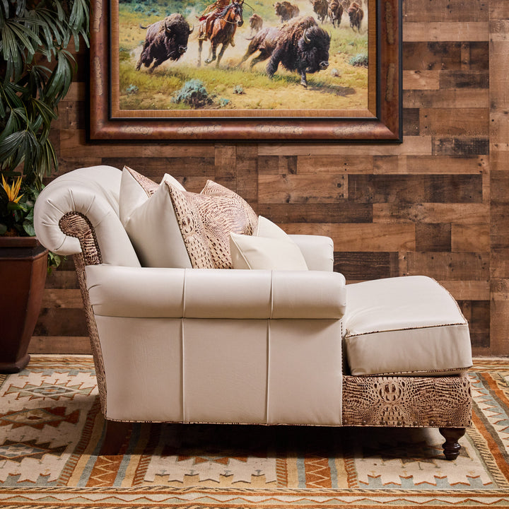 Weston Croc Leather Chaise