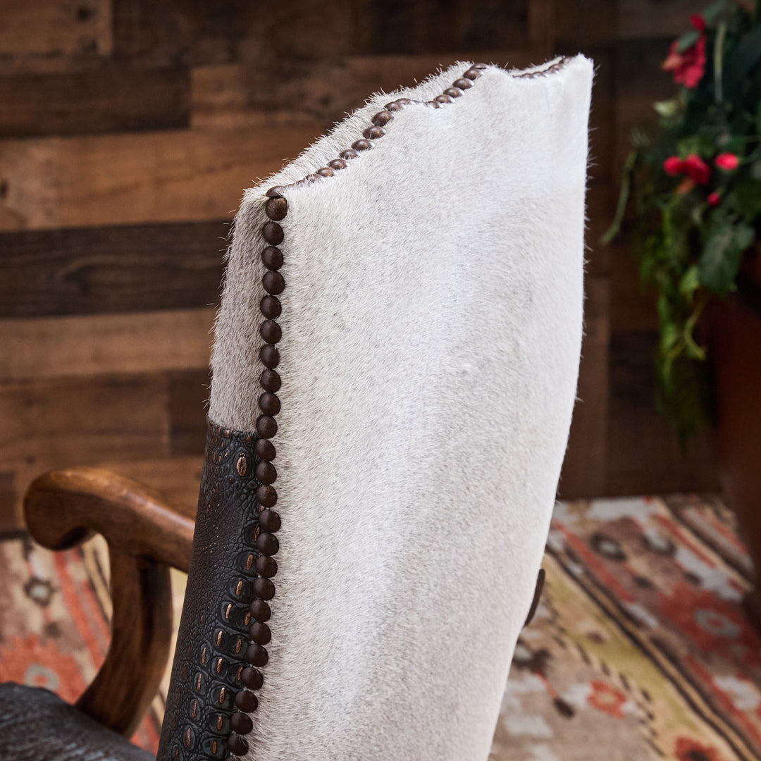 Blue Denim Leather Office Chair