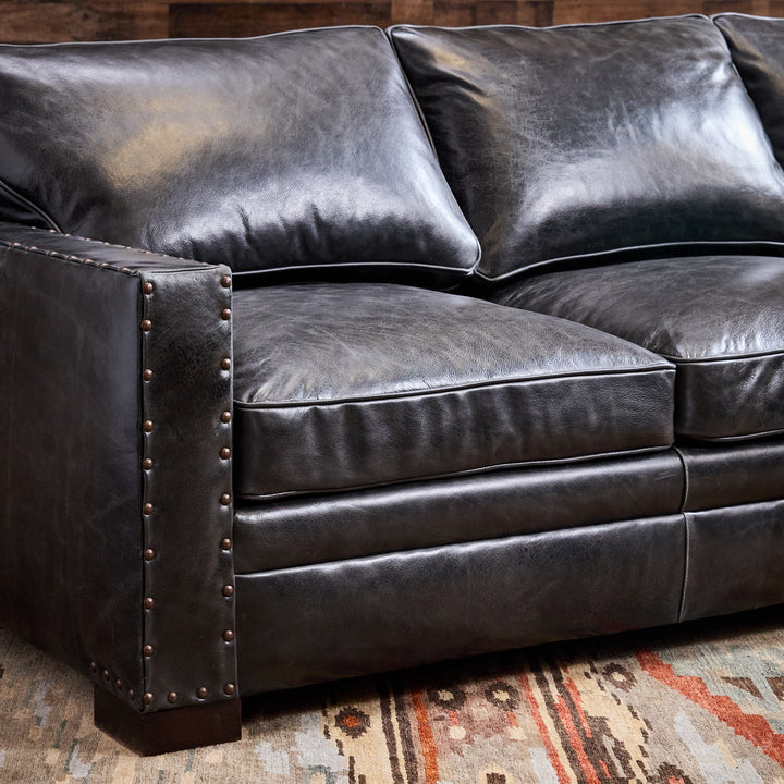 Blue Smoke Leather Sofa Collection