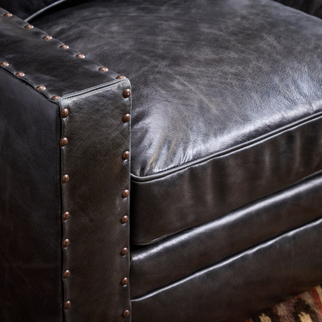 Blue Smoke Leather Sofa Collection