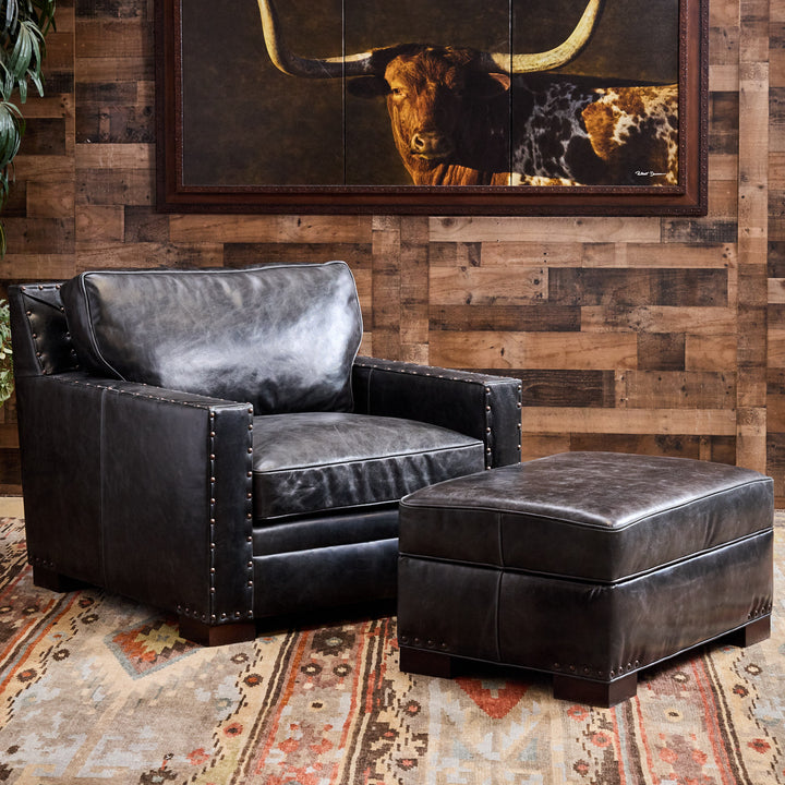 Blue Smoke Leather Sofa Collection