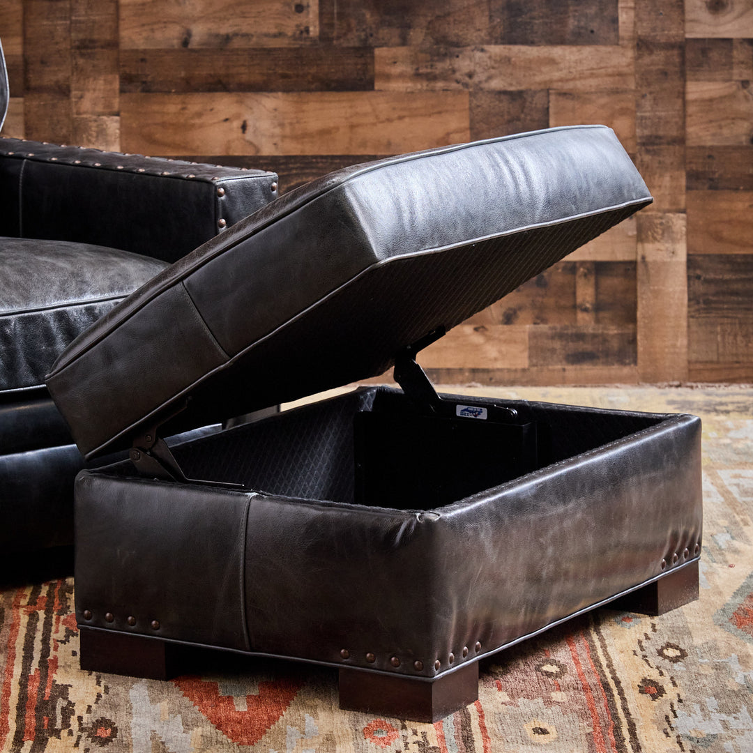 Blue Smoke Leather Sofa Collection