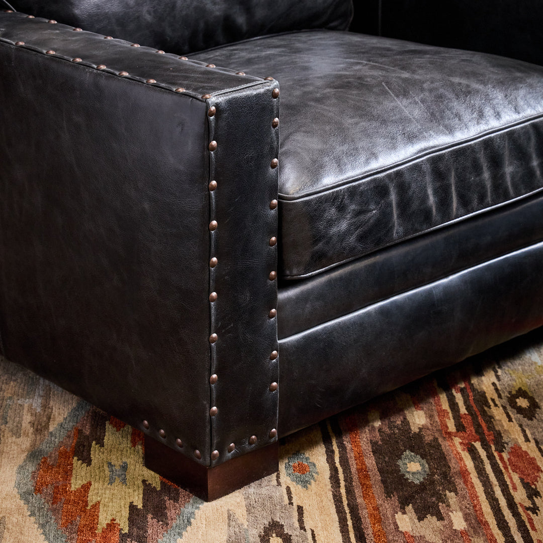 Blue Smoke Leather Sofa Collection