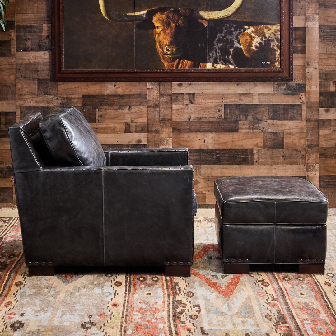 Blue Smoke Leather Sofa Collection