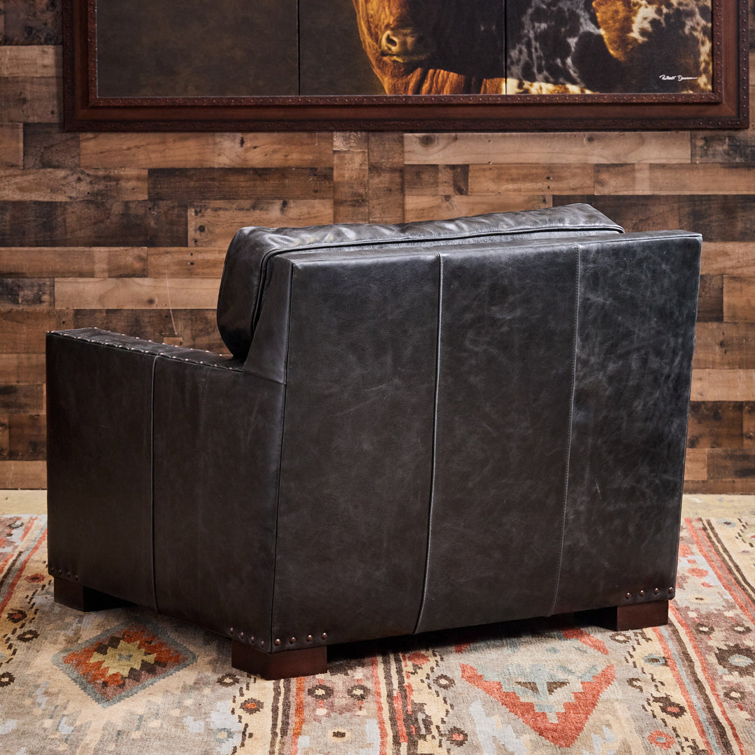 Blue Smoke Leather Sofa Collection