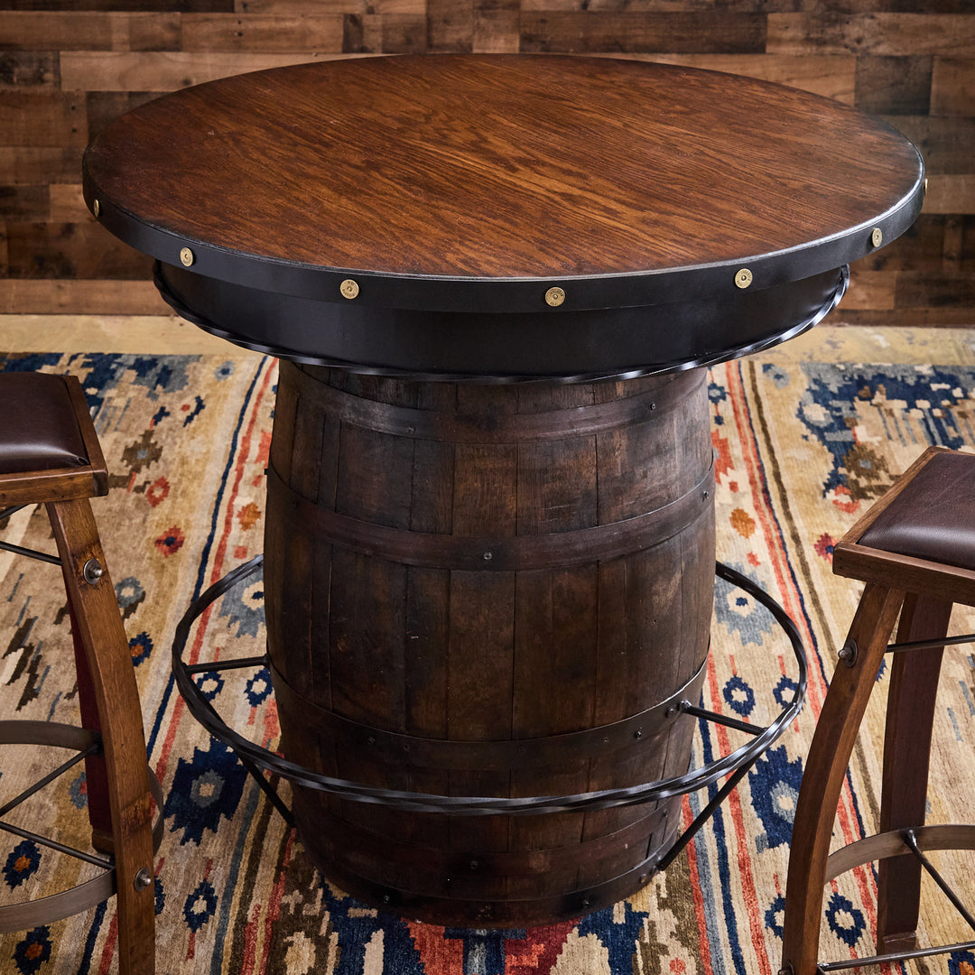 Whiskey Barrel Pub Table