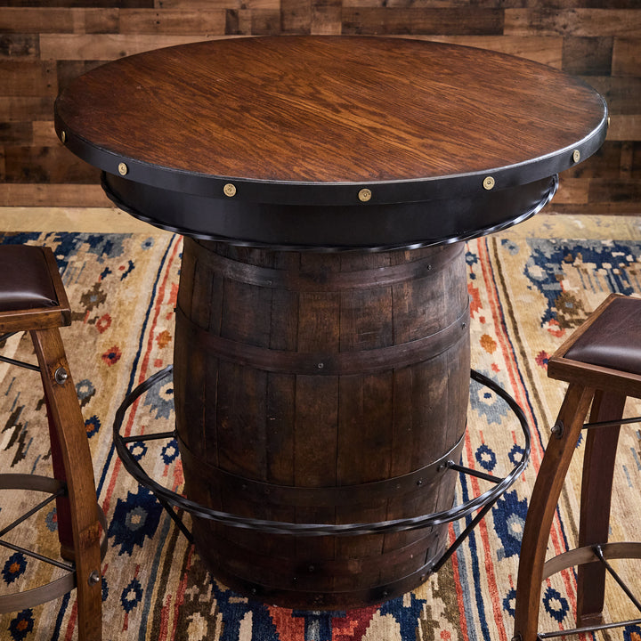 Whiskey Barrel Pub Table
