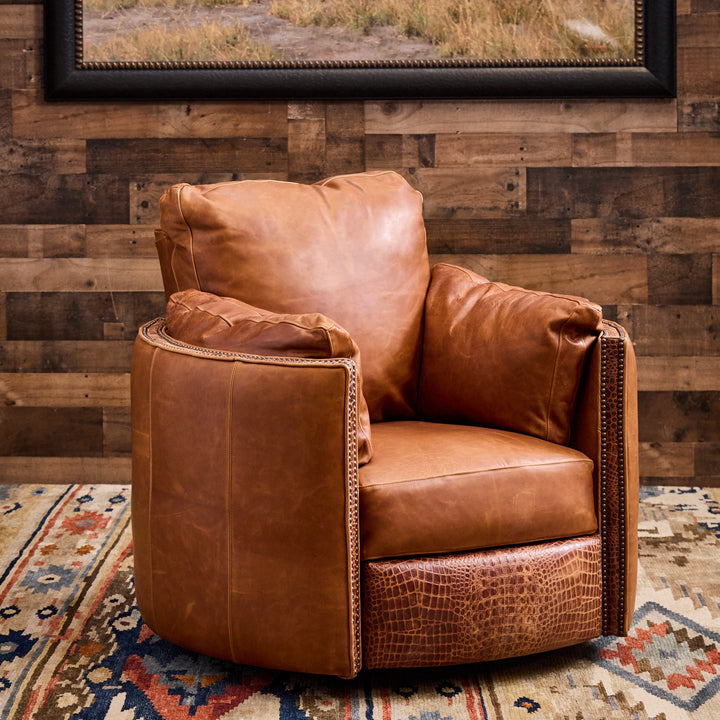 Brenham Croc Western Leather Snug Recliner