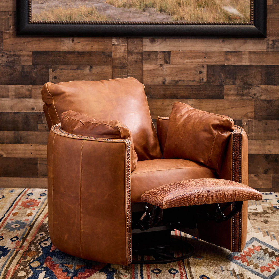 Brenham Croc Western Leather Snug Recliner