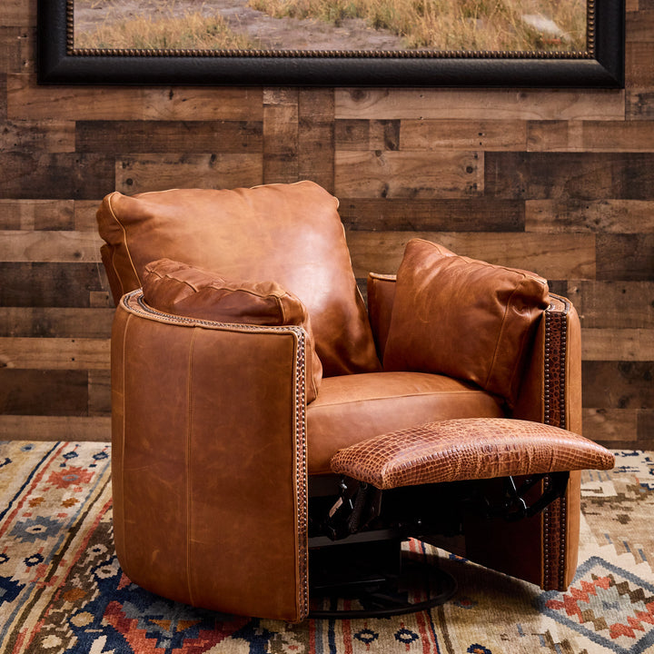 Brenham Croc Western Leather Snug Recliner