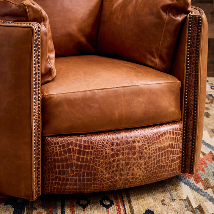 Brenham Croc Western Leather Snug Recliner