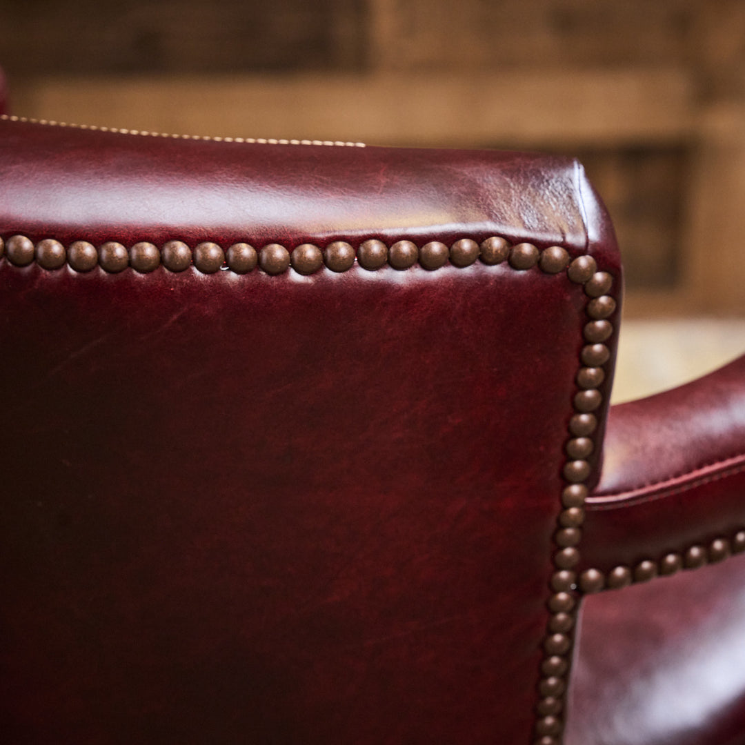 Bonfire Wine Western Leather Bar Stool