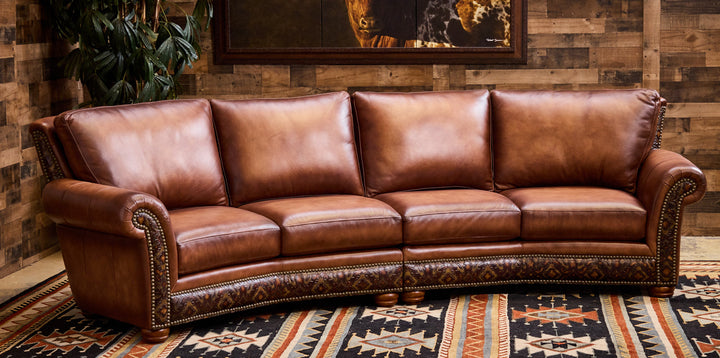Kayhill Bosque Curved Leather Sofa