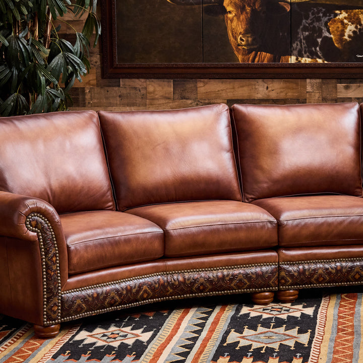 Kayhill Bosque Curved Leather Sofa