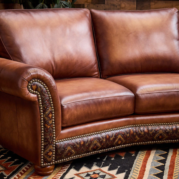 Kayhill Bosque Curved Leather Sofa