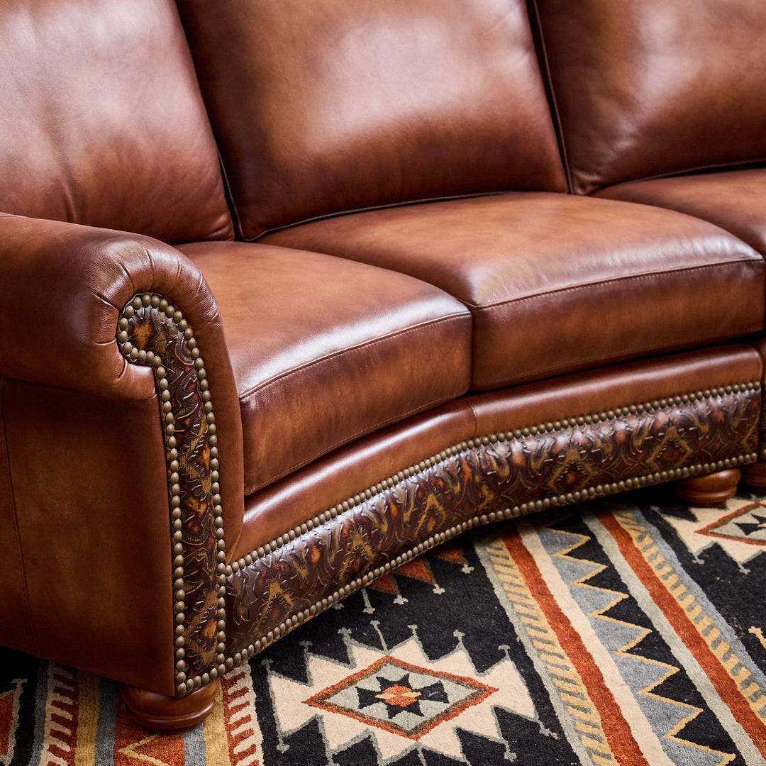 Kayhill Bosque Curved Leather Sofa