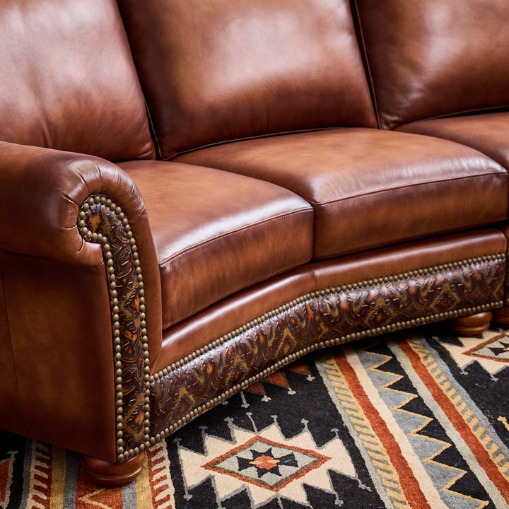 Kayhill Bosque Curved Leather Sofa