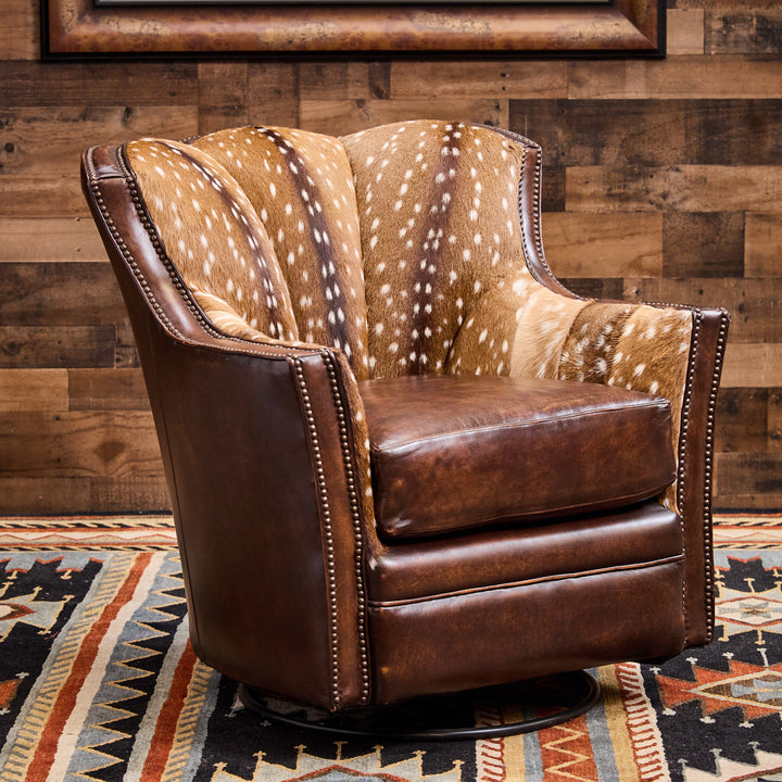 Puglia Axis Leather Swivel Chair
