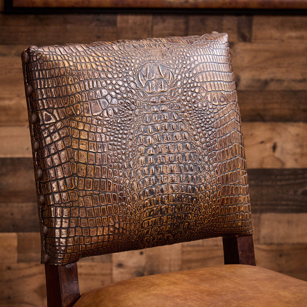 Copper Croc Bar Stool