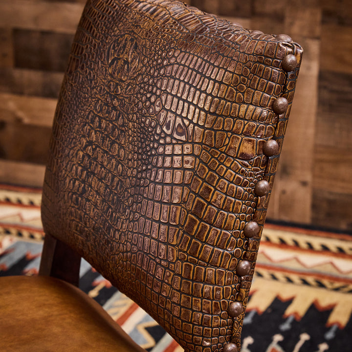 Copper Croc Bar Stool