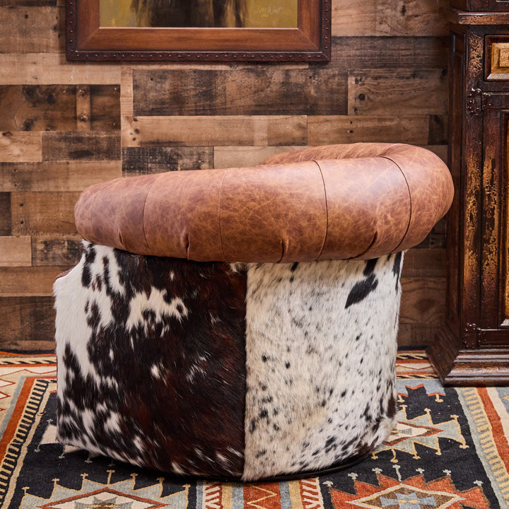 Whitharral Cowhide Leather Thinking Chair