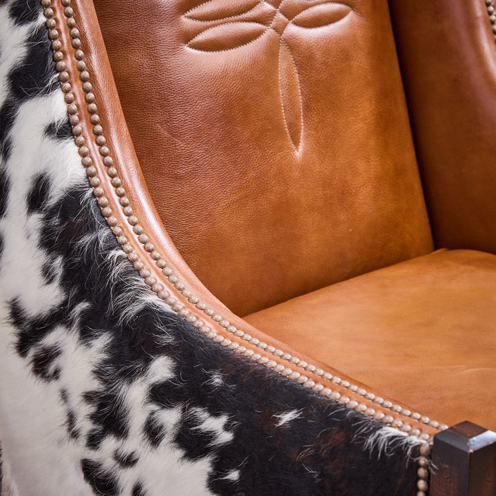 Cheyenne Boot Stitch Western Leather Chair