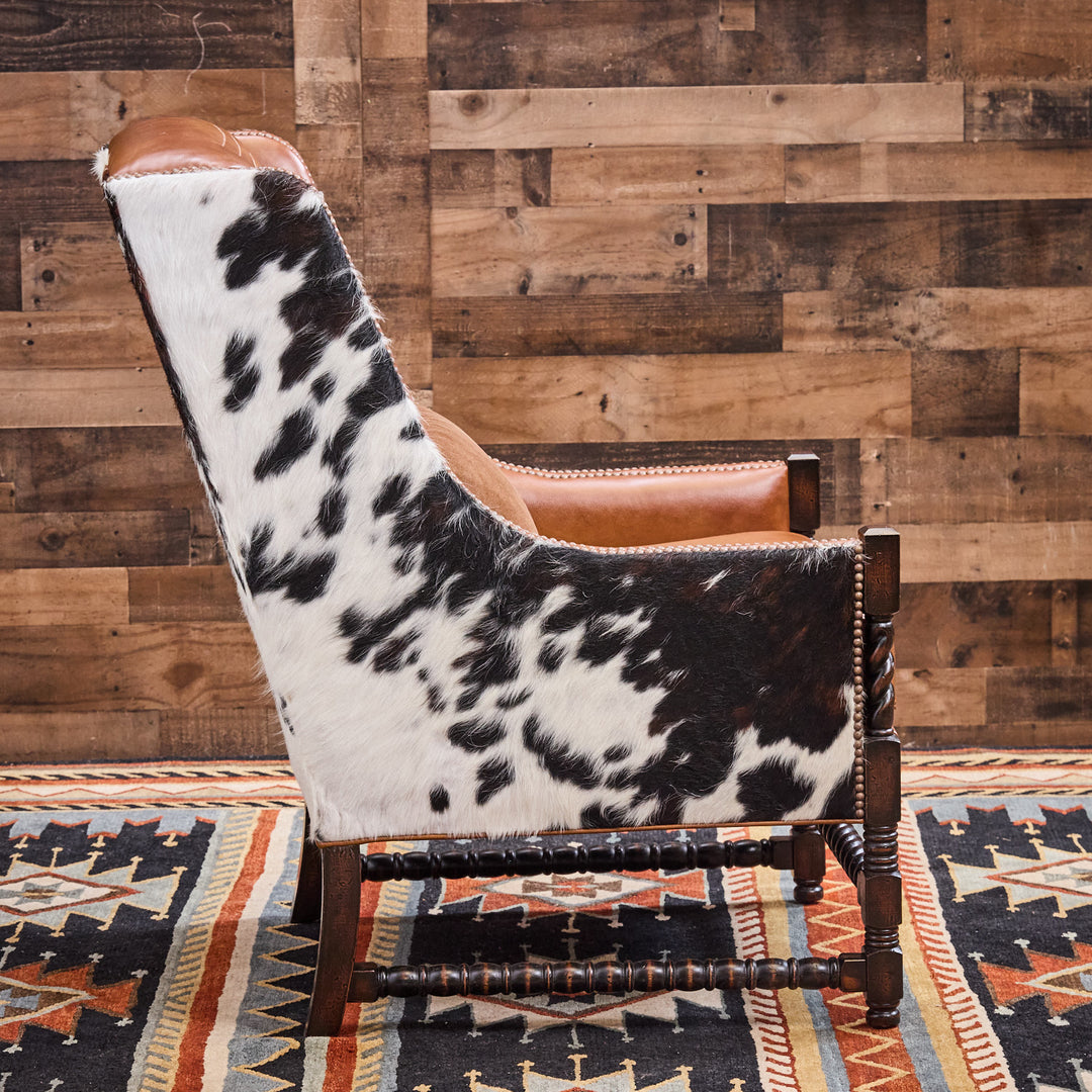 Cheyenne Boot Stitch Western Leather Chair