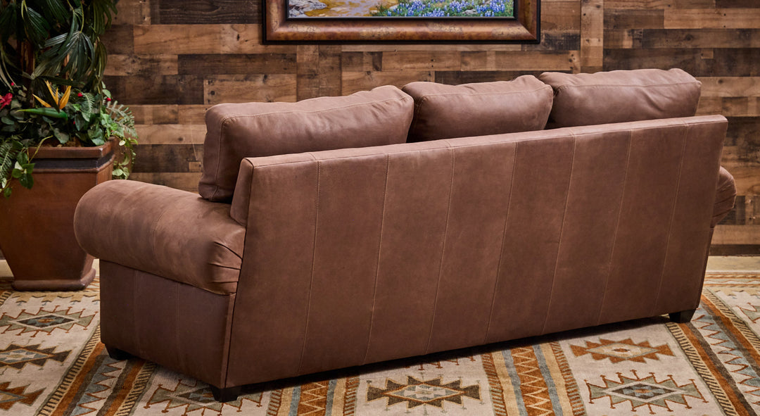 Auburn Gator Western Leather Sofa
