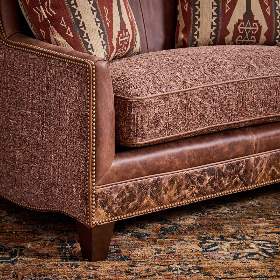 Pueblo Western Leather Loveseat