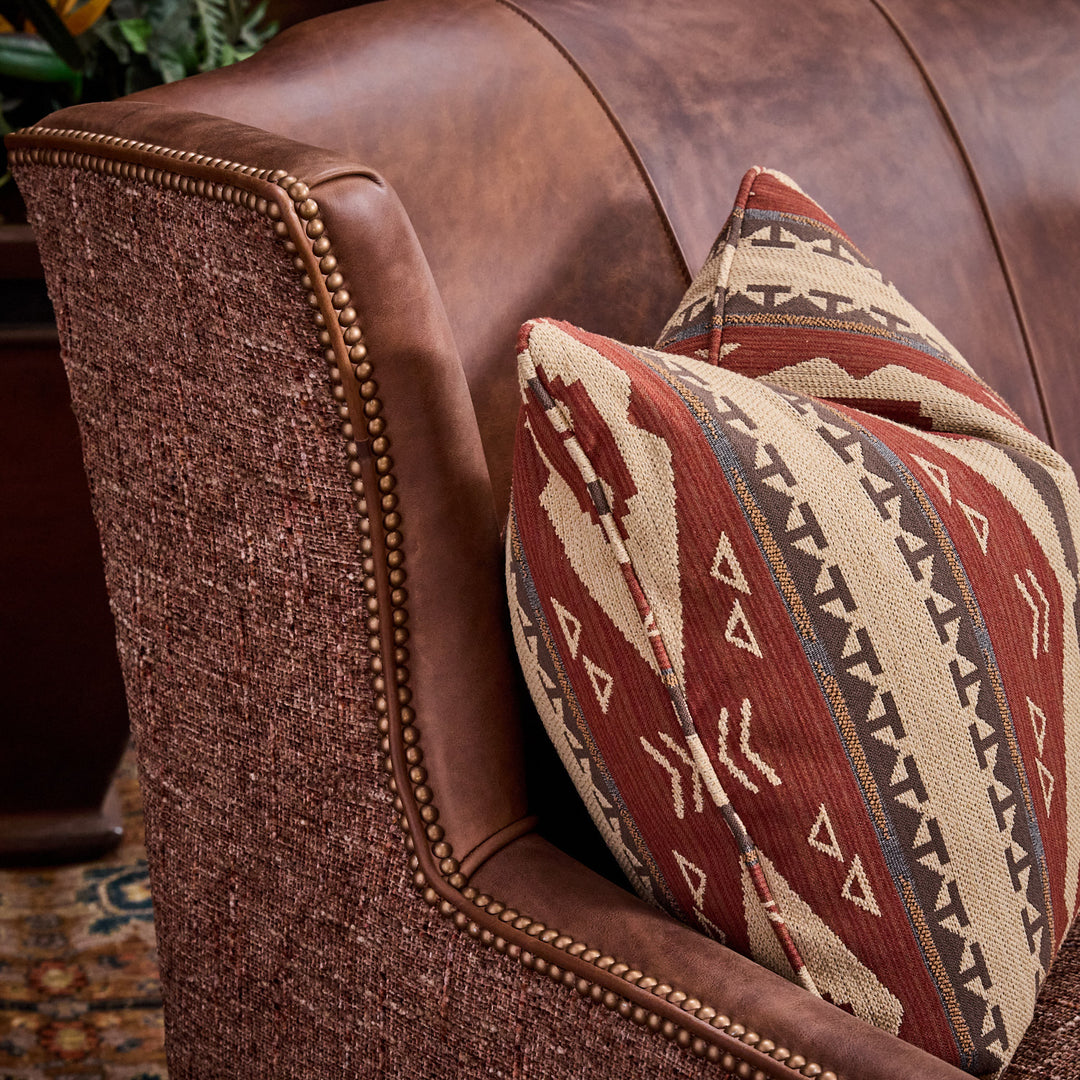 Pueblo Western Leather Loveseat