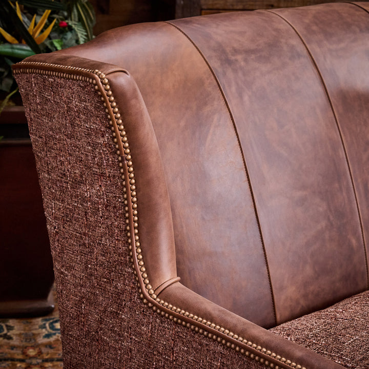 Pueblo Western Leather Loveseat