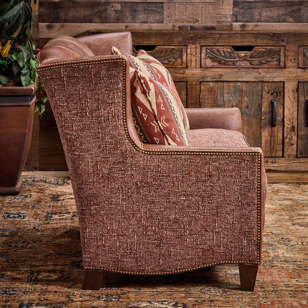 Pueblo Western Leather Loveseat