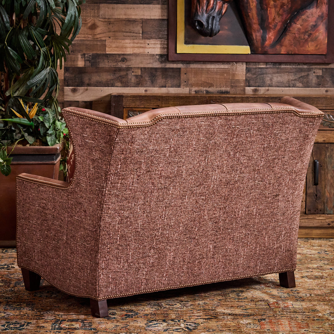 Pueblo Western Leather Loveseat